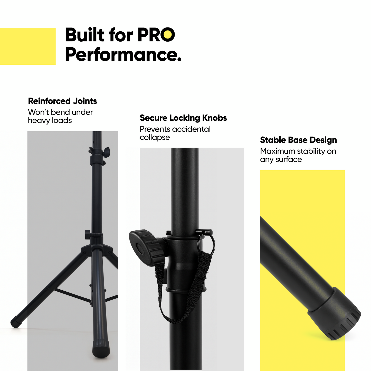 Speaker Stands Pair with Padded Carry Case