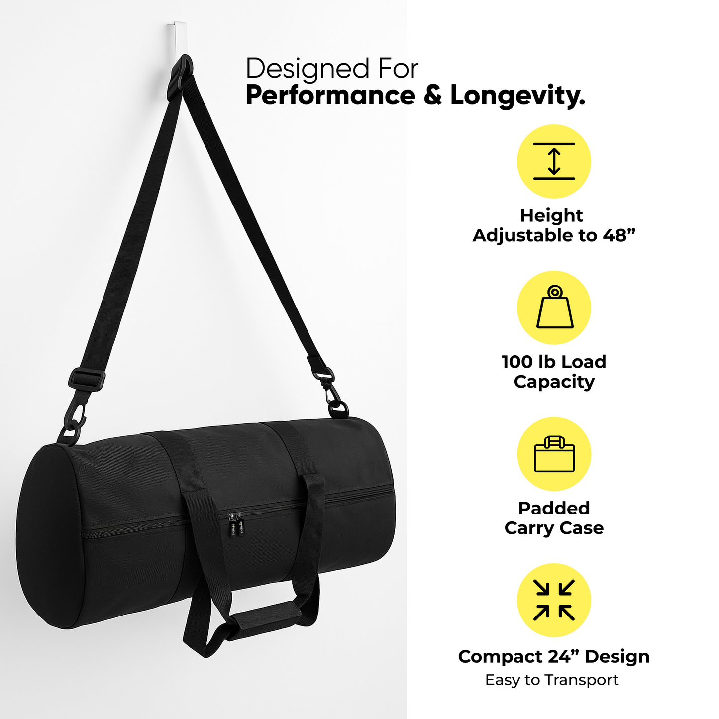 Speaker Stands Pair with Padded Carry Case