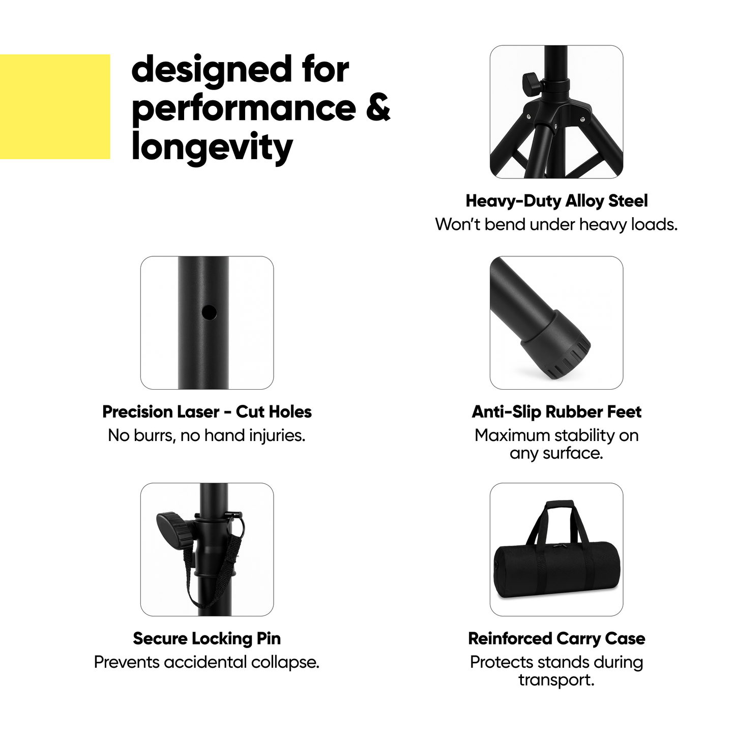 Speaker Stands Pair with Carry Case