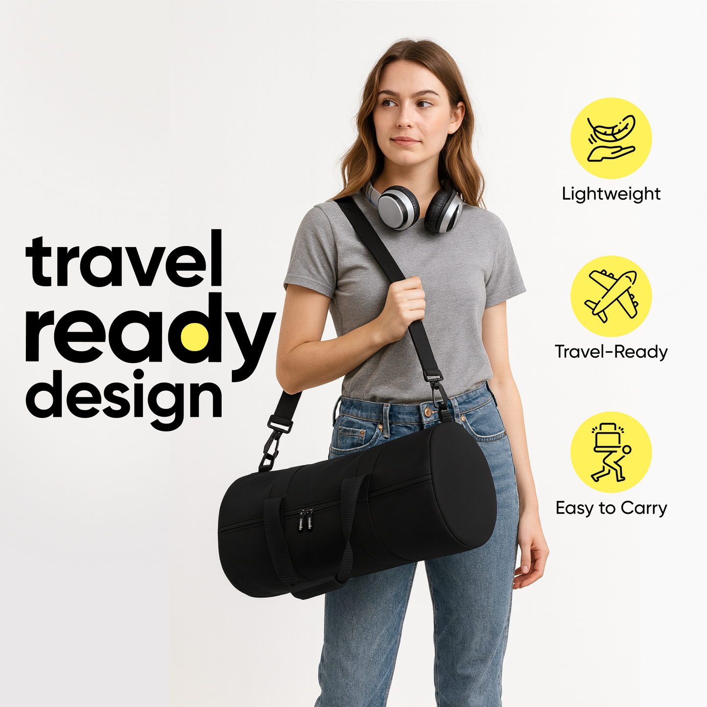 PA Speaker Stands Pair with Compact Microphone Stand and Carry Case