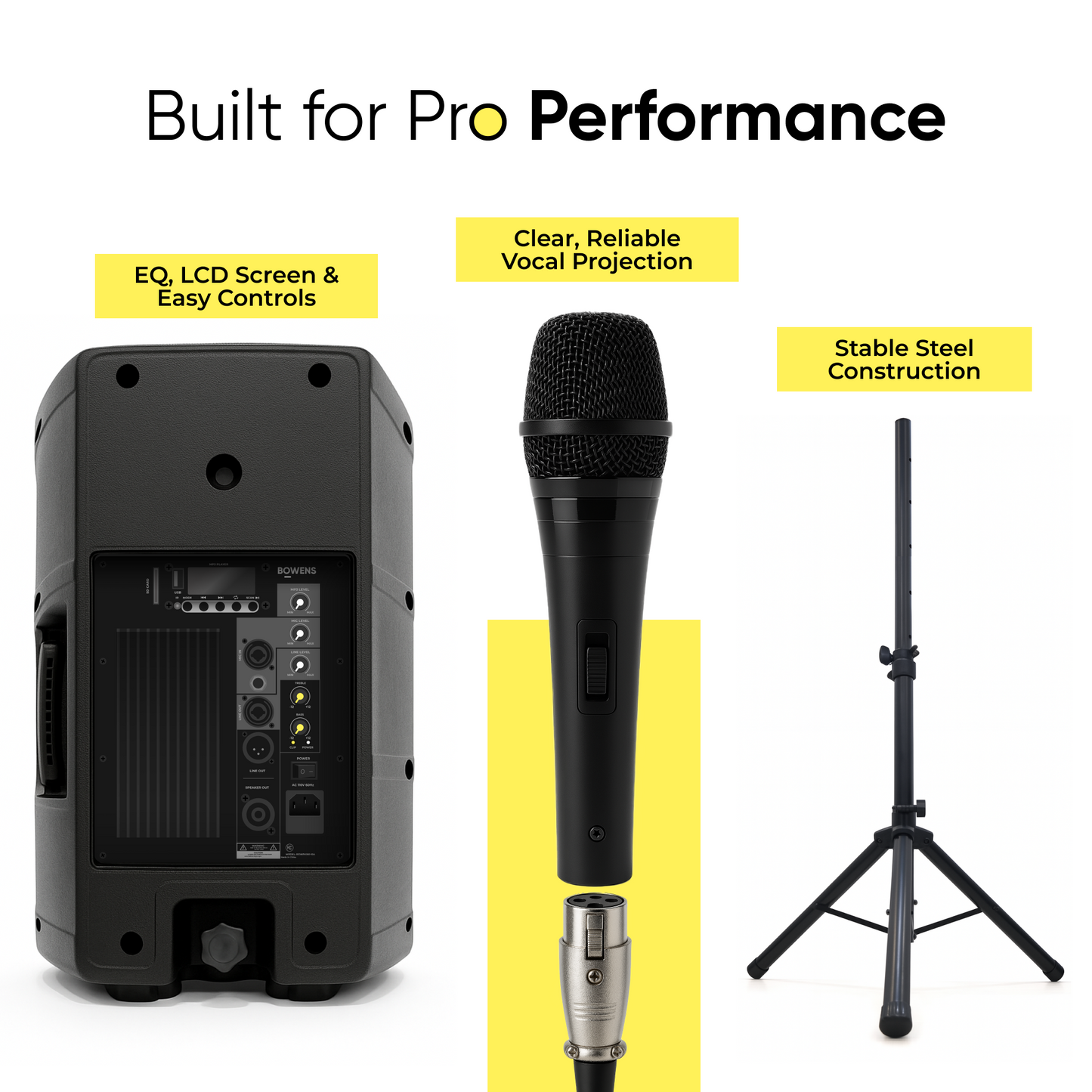 10 Inch 300W PA System with XLR Microphone and Carry Case