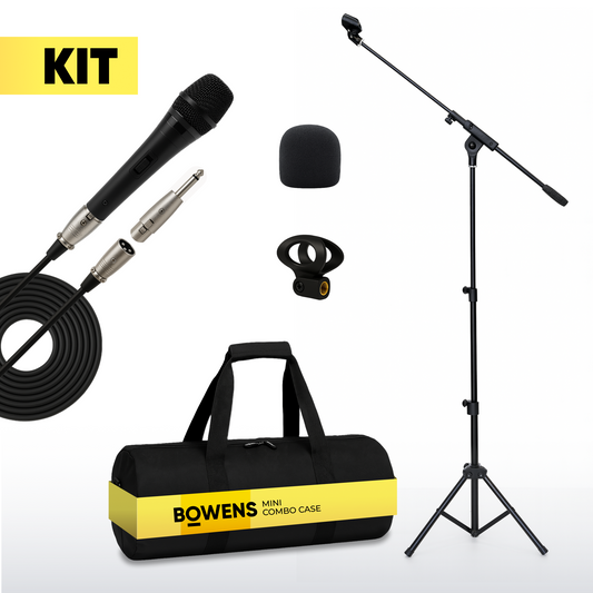 Professional XLR Microphone with Adjustable Mic Stand and Carry Case