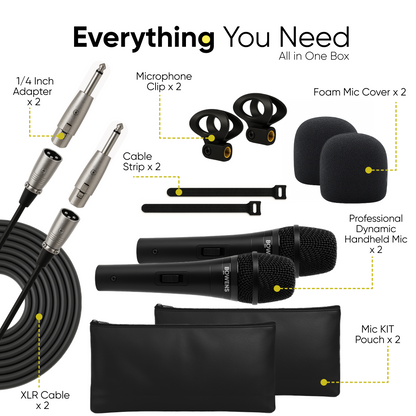 2 Pack Dynamic Mic XLR