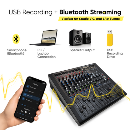 14 Channel 650W X2 Powered Pro Mixer