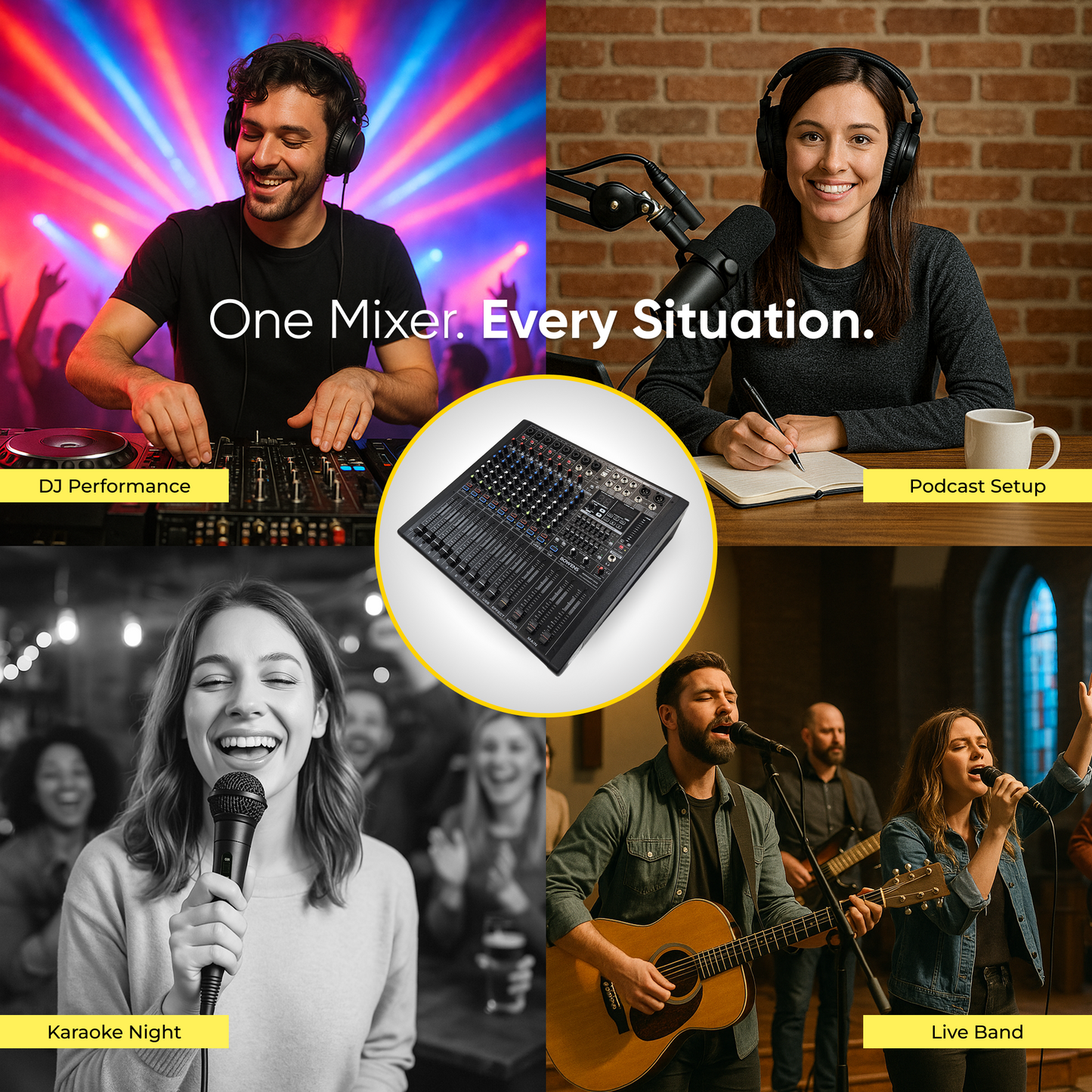 10 Channel 650W X2 Powered Pro Mixer