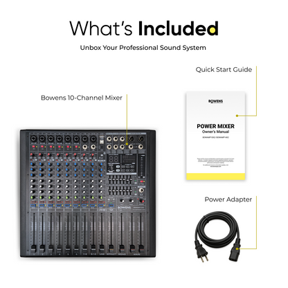 10 Channel 650W X2 Powered Pro Mixer