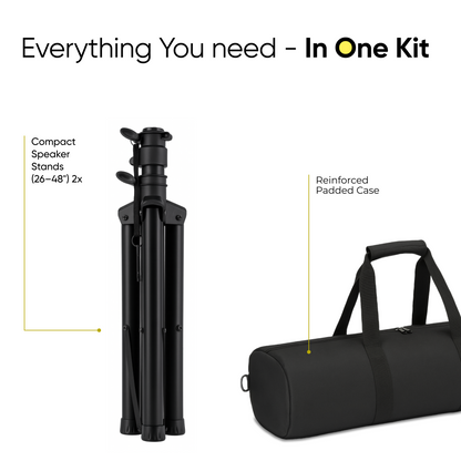 Speaker Stands Pair with Padded Carry Case