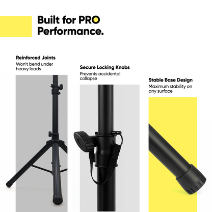 Speaker Stands Pair with Padded Carry Case
