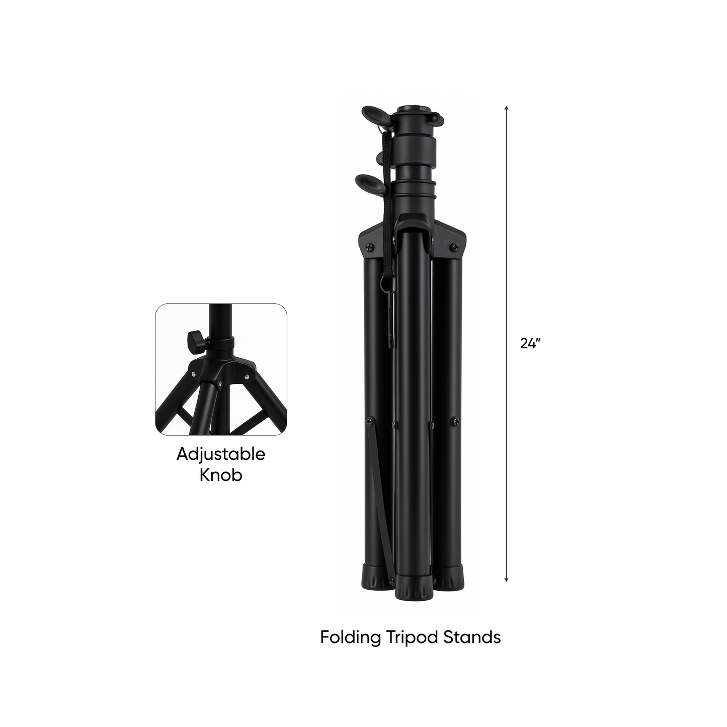 Speaker Stands Pair with Padded Carry Case