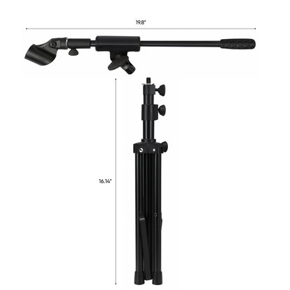 PA Speaker Stands Pair with Compact Microphone Stand and Carry Case