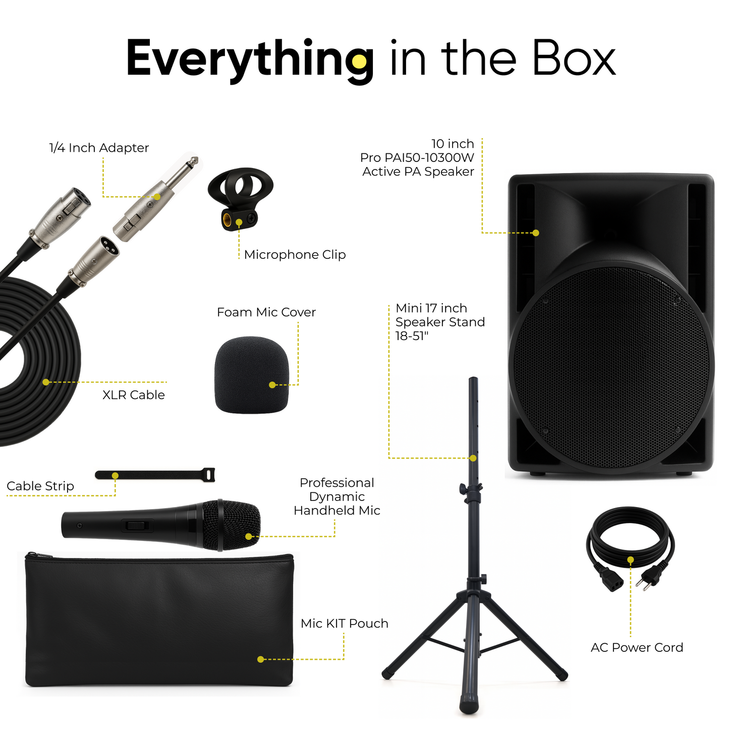 10 Inch Pro Active PA Speaker Kit
