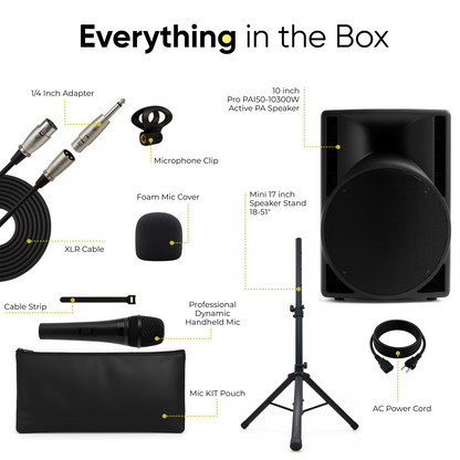 10 Inch Pro Active PA Speaker Kit