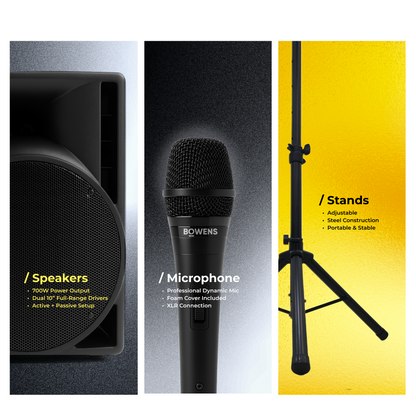 10 Inch Pro Active PA Speaker Kit