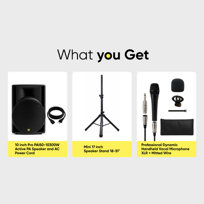 10 Inch Pro Active PA Speaker Kit
