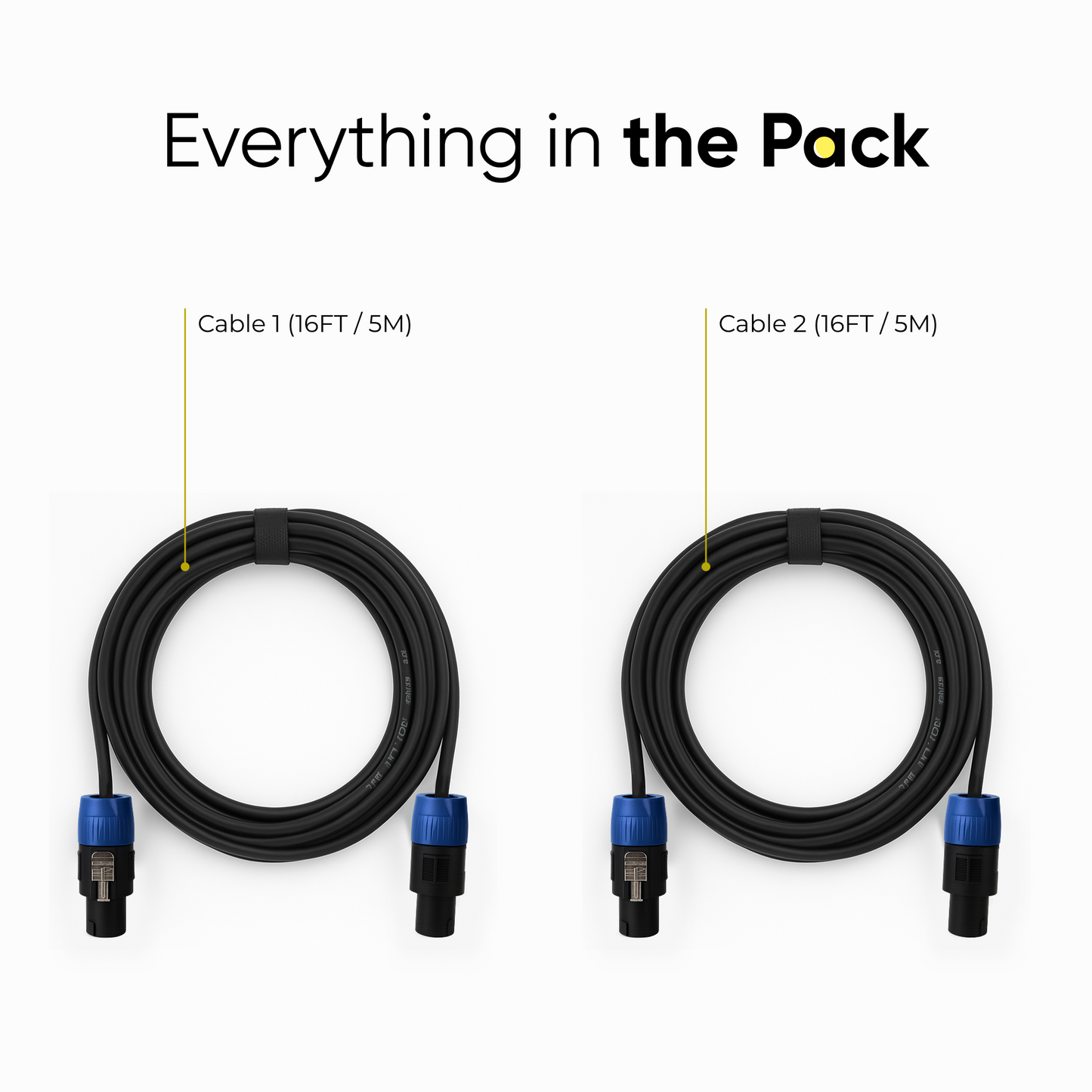 Speakon to Speakon First-class Speaker Cable - 5M/ 16FT