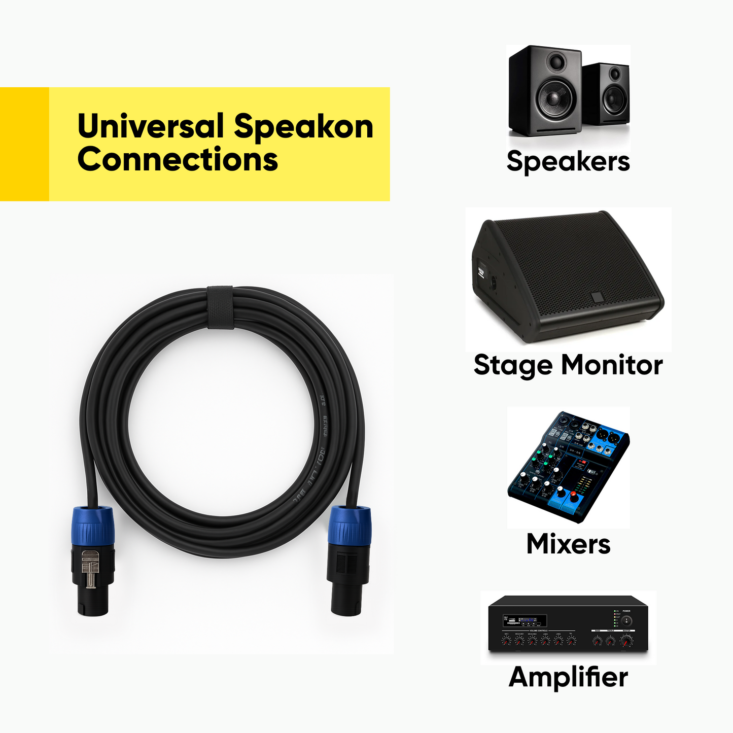 Speakon to Speakon First-class Speaker Cable - 5M/ 16FT