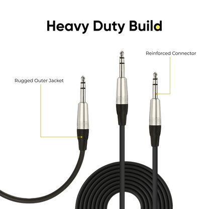 Pair 1/4" Male to 1/4" Male first-class Speaker Cable - 5M / 16FT