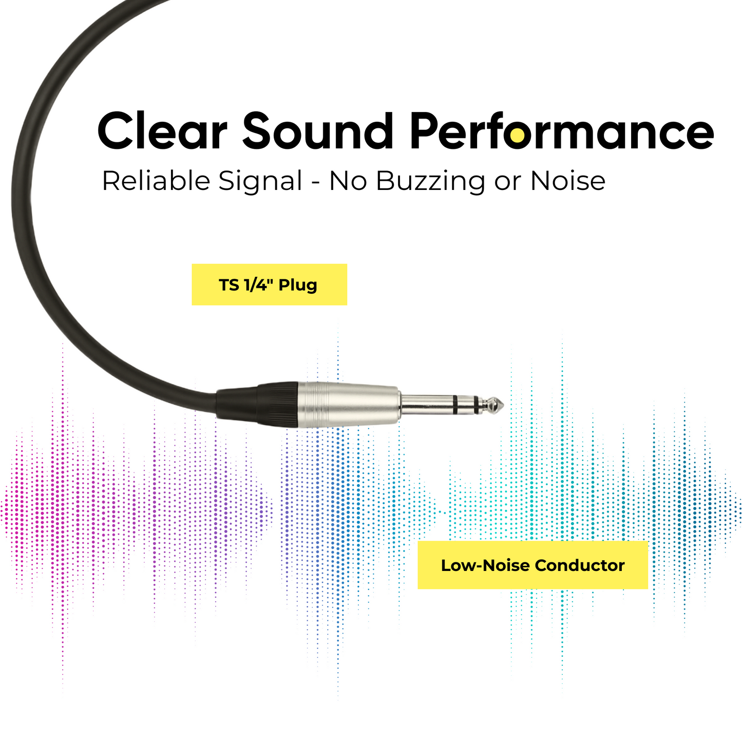Pair 1/4" Male to 1/4" Male first-class Speaker Cable - 5M / 16FT