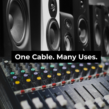 Pair 1/4" Male to 1/4" Male first-class Speaker Cable - 5M / 16FT