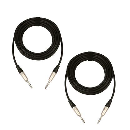 Pair 1/4" Male to 1/4" Male first-class Speaker Cable - 5M / 16FT